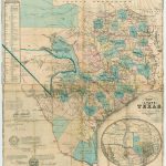 1851 Map of the State of Texas Roads